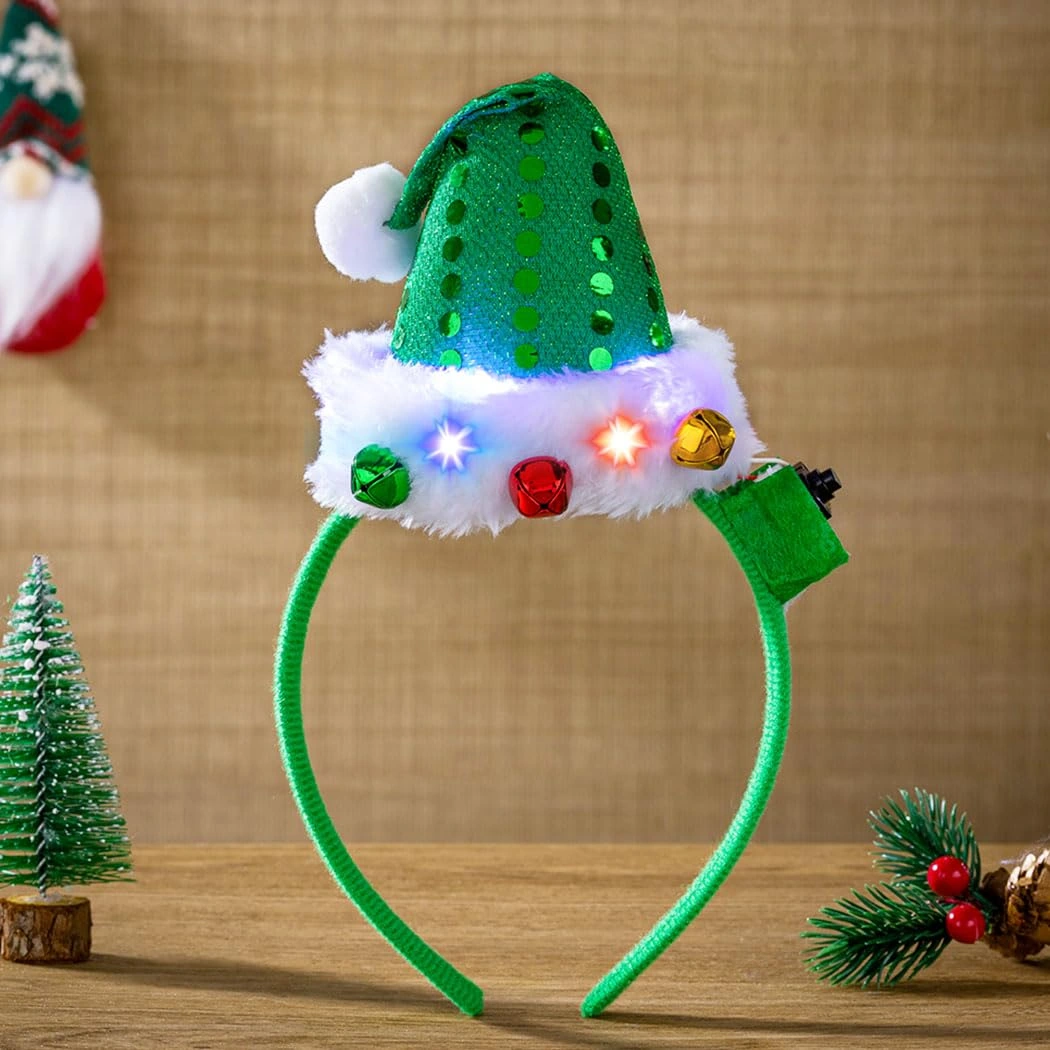 Abien Light-Up Santa Hat Headband — view 1