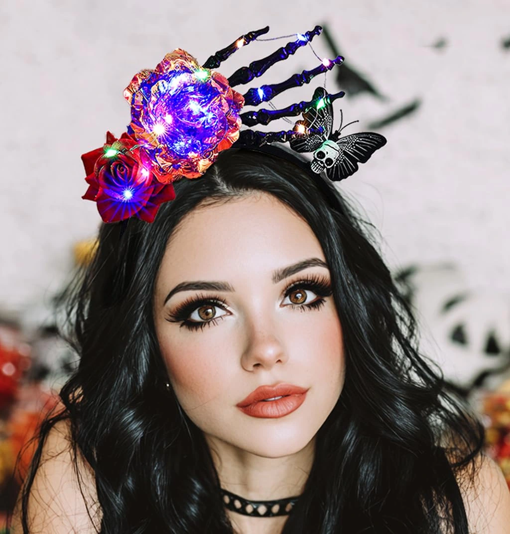 Abien Light-Up Floral Headband — view 1