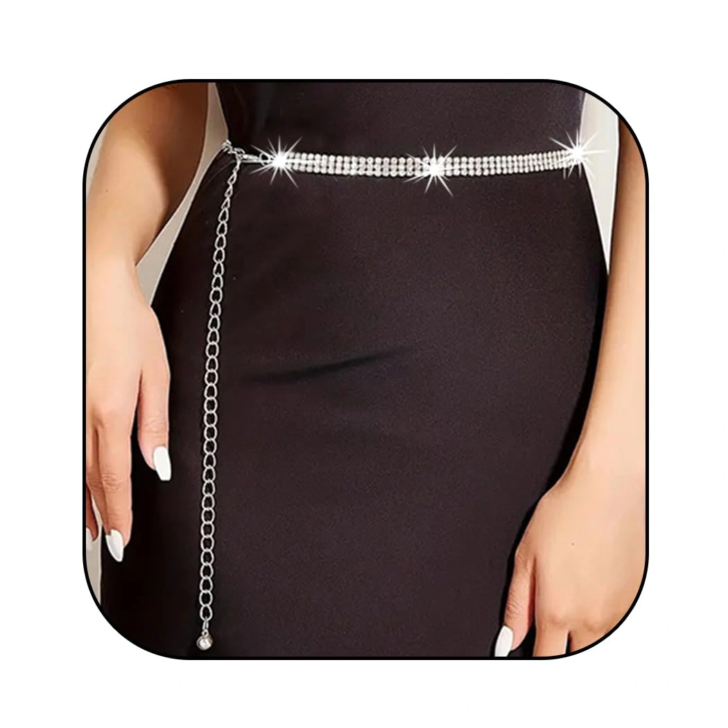 Abien Rhinestone Dress Belt — view 1