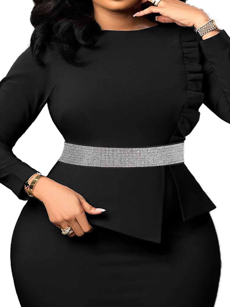 Abien Rhinestone Stretch Belt Silver · 37''-52'' waist