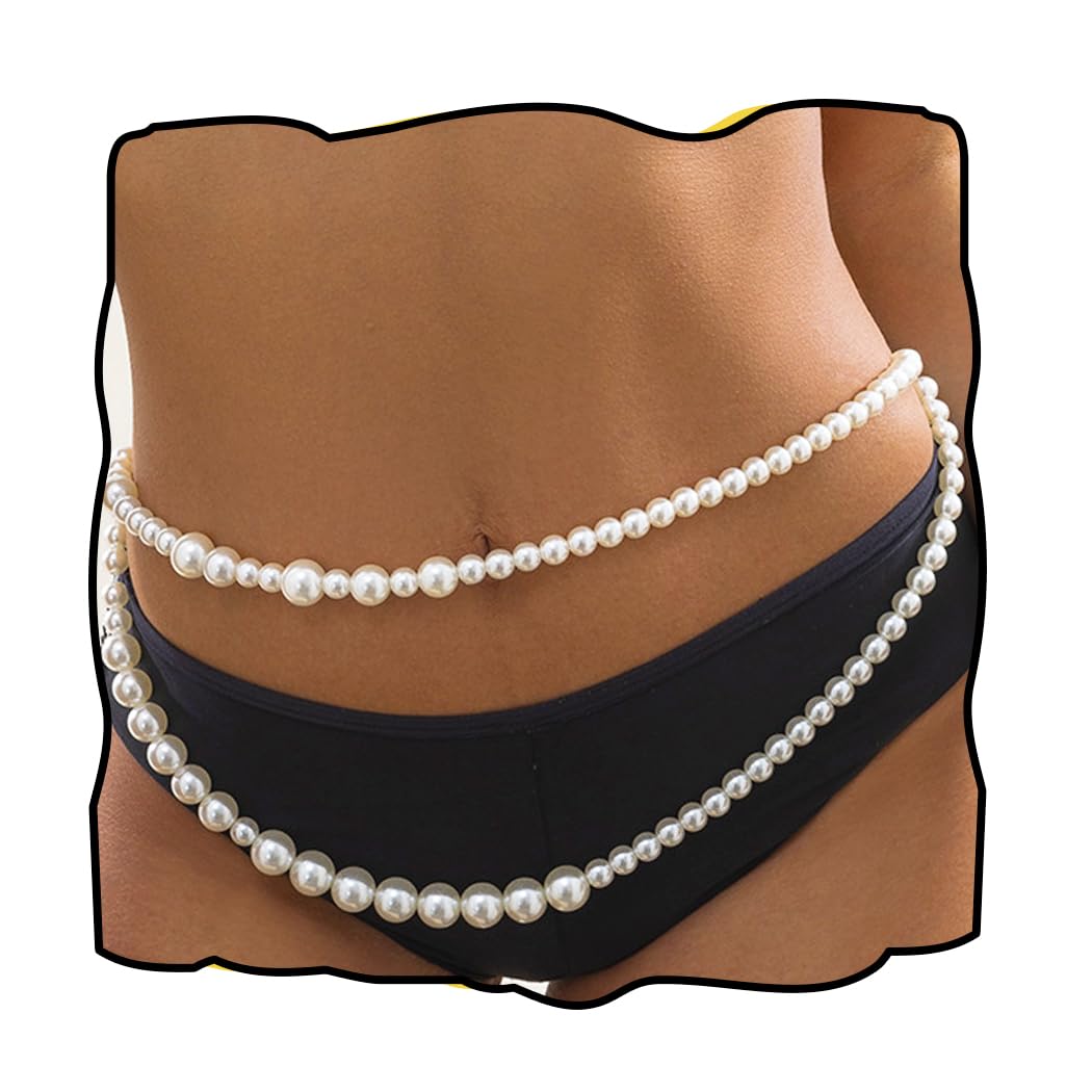 Abien Pearl-Accent Waist Chain Gold