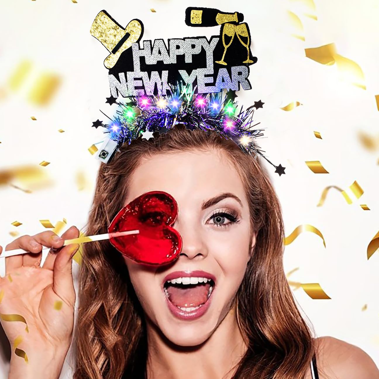 Abien Light-Up New Year Headband New Year-1 · One Size