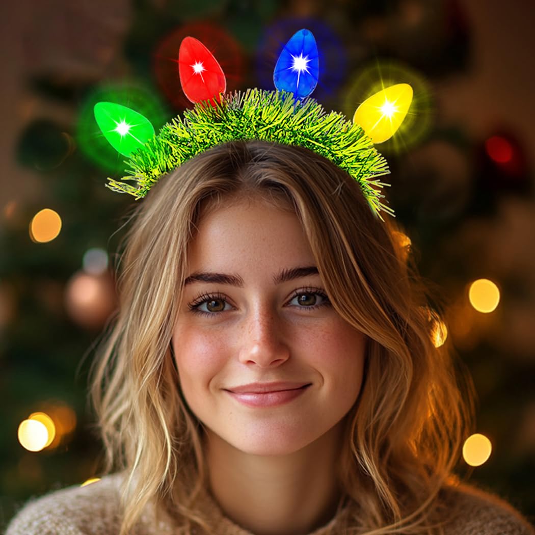 Abien Light-Up Christmas Bulb Headband 